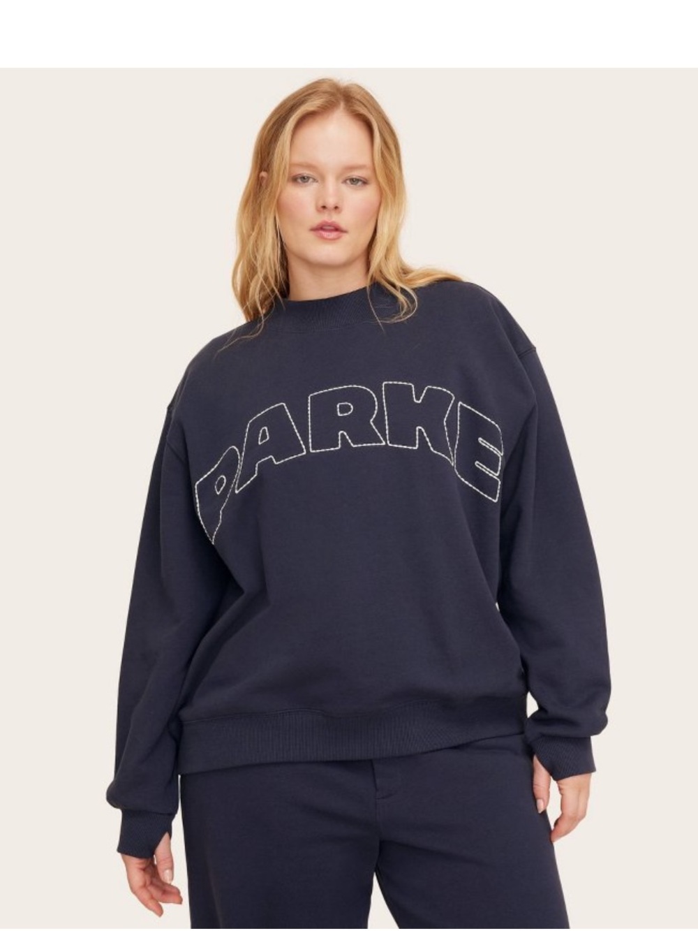 Parke x Target Navy Mockneck sweatshirt xxs/xs NWT - Picture 2 of 4